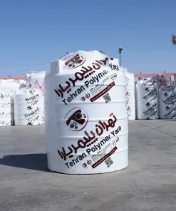 مخزن آب 1000 لیتری عمودی کوتاه تهران پلیمر یارا درب 44 سه لایه آنتی باکتریال هیدروفوب