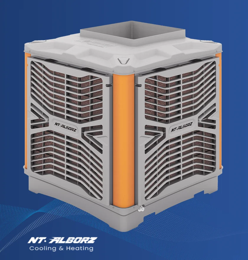 کولر نیروتهویه البرز 8500 بالازن بدنه پلیمری با موتور BLDC مدل BCU85
