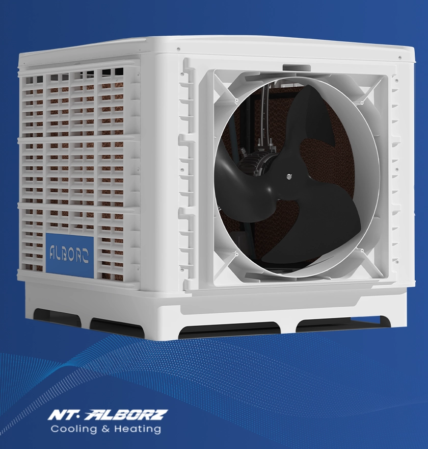 کولر نیروتهویه البرز 15000 بغل زن بدنه پلیمری مدل NTAC3/150F