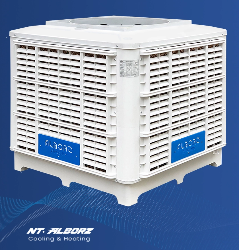 کولر نیرو تهویه البرز 18000 بالازن بدنه پلیمری مدل NTAC9/180f